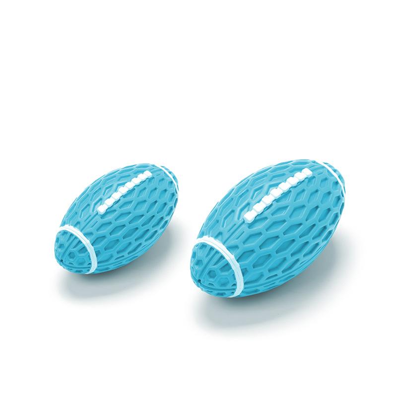 

Grinding Teeth, Rugby, Puppy Toy, Pet Dog, Interactive Training, Vocalizing, Teeth Cleaning, Natural Rubber That Won t Break Small 1pc синий