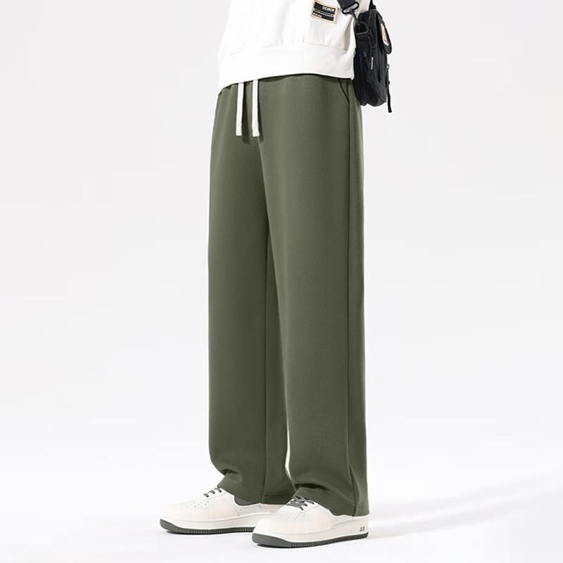 Fingercroxxit Men's Heavyweight Straight-Leg Casual Pants