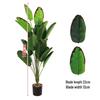 Simulation Traveler's Palm and Bird of Paradise Evergreen Large Potted Plant, 24 Heads, Indoor Floor Standing Bonsai