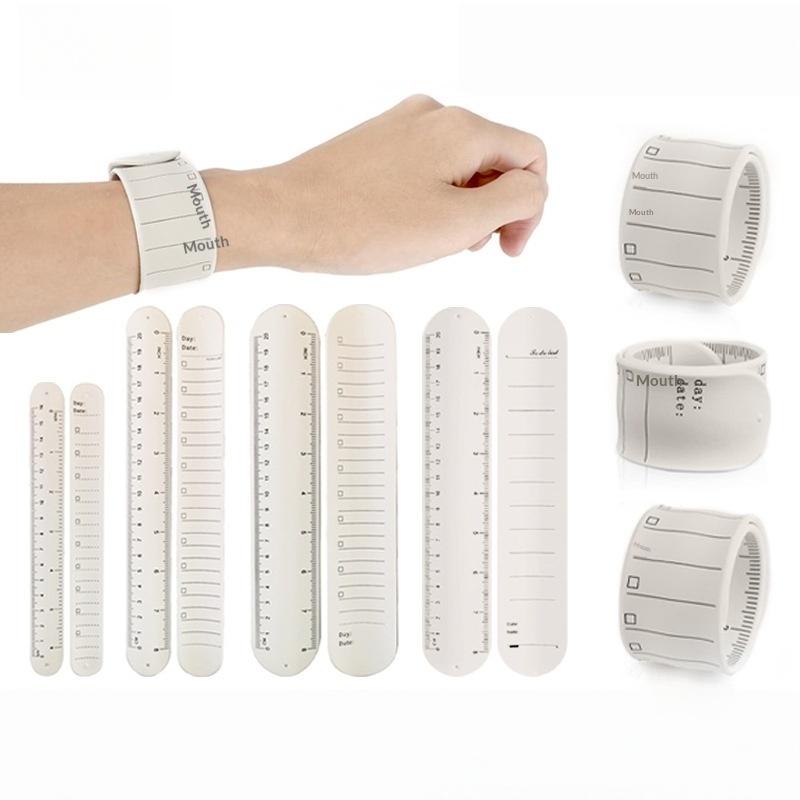 New New 1Pcs Waterproof Erasable With Scale Silicone  Wristband Reusable Writeable To-do List Wrist Strap For Forgetful Elderly