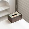 Wooden Tissue Box Blossom Print Napkin Holder Storage Box Creative Box Organizer Storage for Room Office Tissue Holder