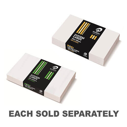 Olympic System Cards Plain White (100pk)
