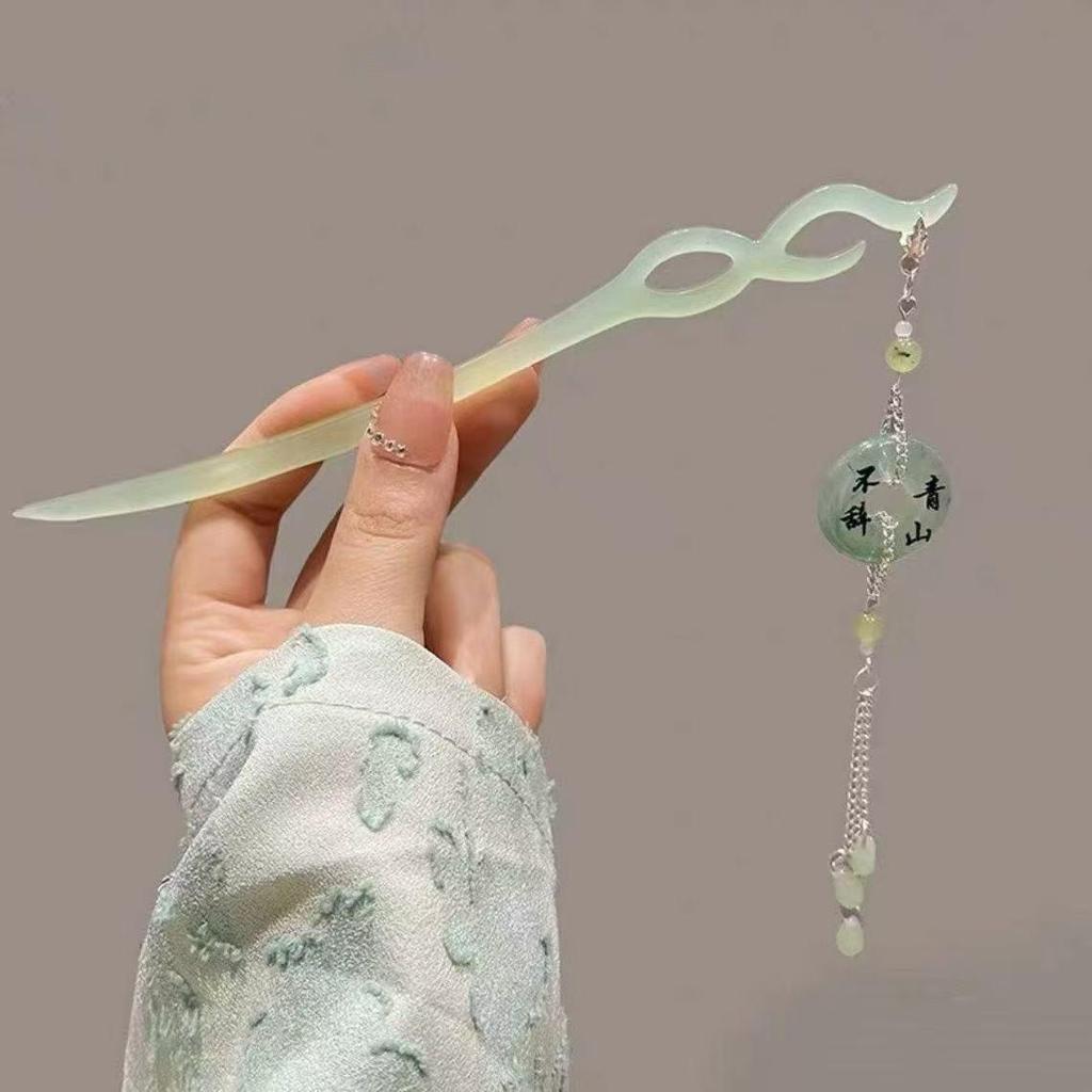 Sandalwood Women's Hairpin: Elegant Modern-Chinese Style Wooden Updo Stick