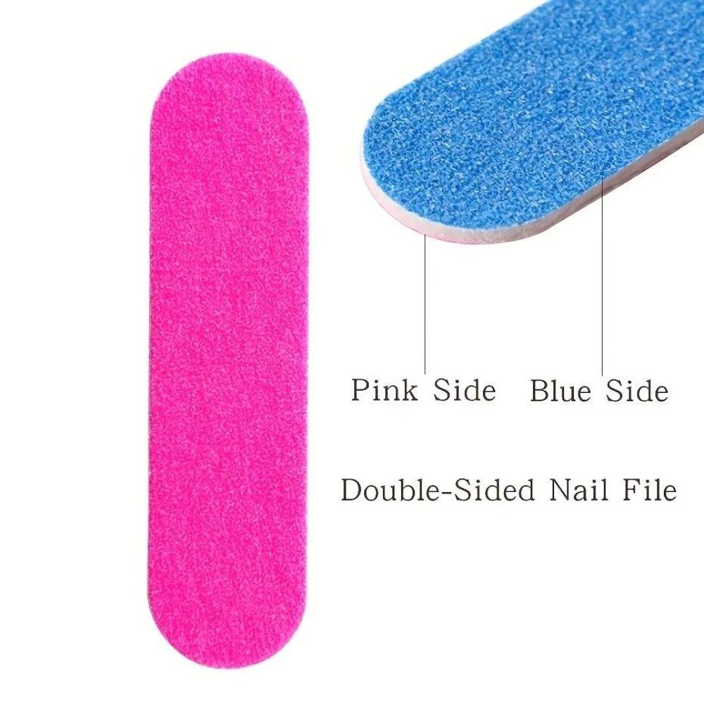 100pcs Double Side Nail Files Mini Wood Sanding Buffer Block Set For Gel Polish Manicure Pedicure Salon Nail Art Tools