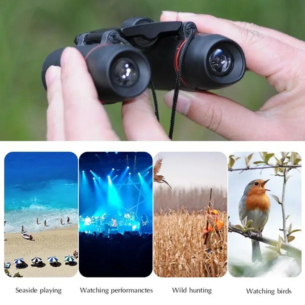 30x60 HD Telescope Long Range Folding Binoculars With Low Light Night Vision Good Gift For Child Outdoor Bird Watching Camping