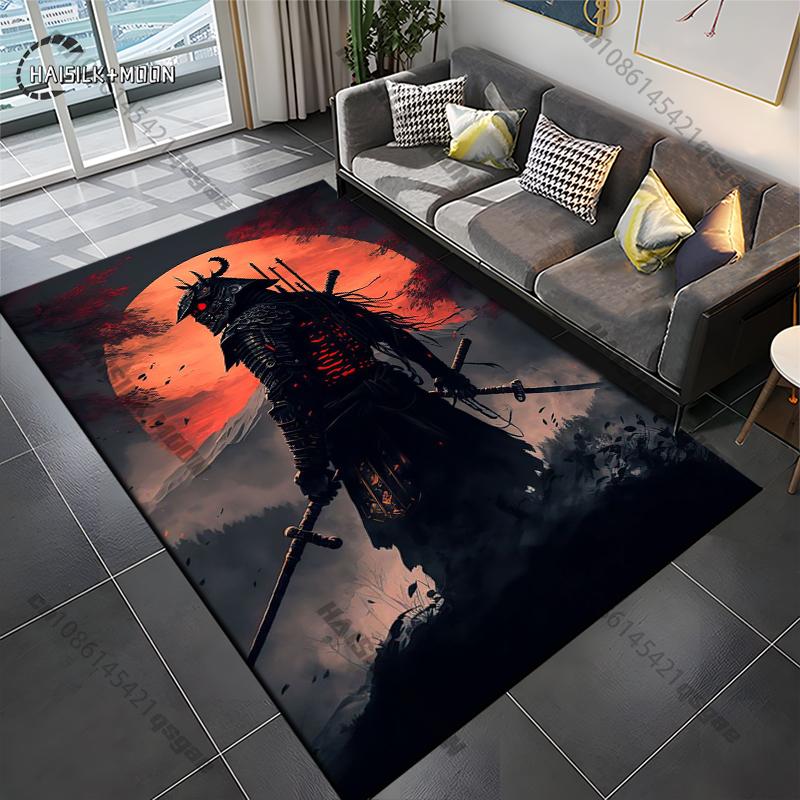 Samurai Spirits Teppe Yoga Stue Romdekor Barnas Krypematte Dørmatte Stue Områdeteppe Spill Vaskerom Gulvmatte