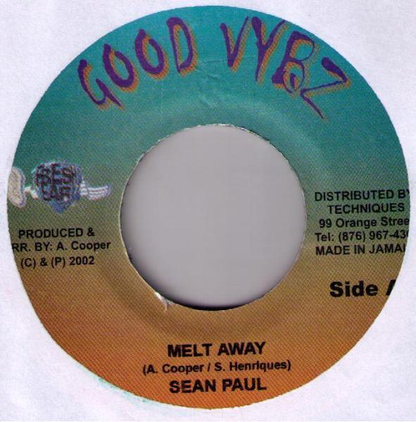7inch Record SEAN PAUL / LOOGA MAN / CE'CILE - Melt Away / Me And You NONE Good Vybz, Fres 2002 Jamaica Reggae, Ska & Dub Used