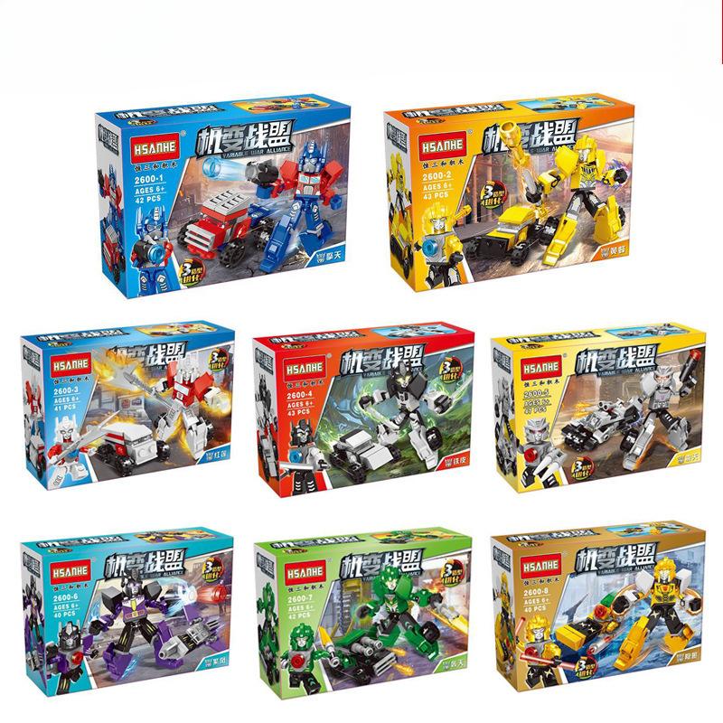 Children'S Deformation Building Block Toy Puzzle Assembly Miniature Robot Intelligence Change Waralliance King Kong Miniature Boy