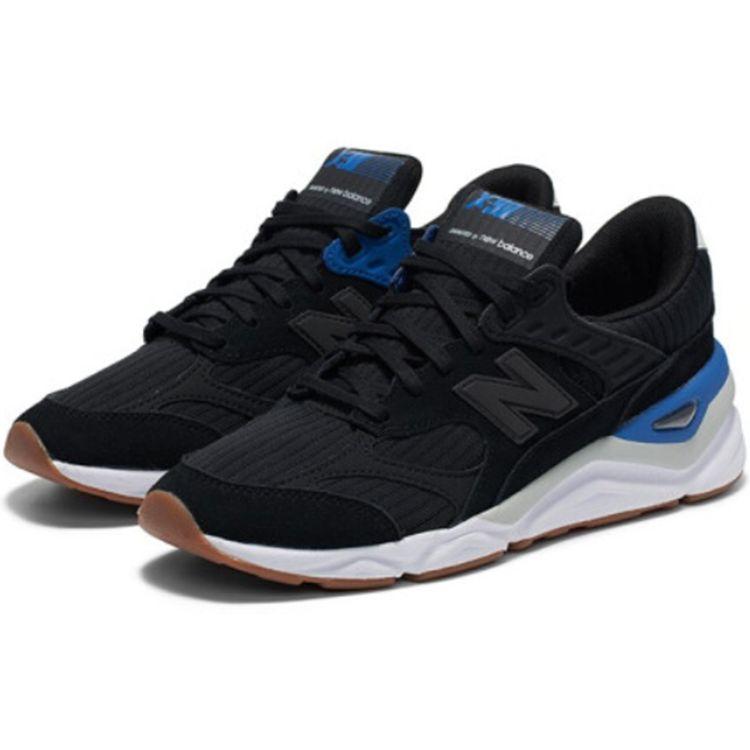 New Balance NB X-90 Síťované sportovní boty Odpružení Odolné Přiléhavé Nízké Lifestyle Ležérní boty Unisex Tenisky Černá Modrá MSX90RBK