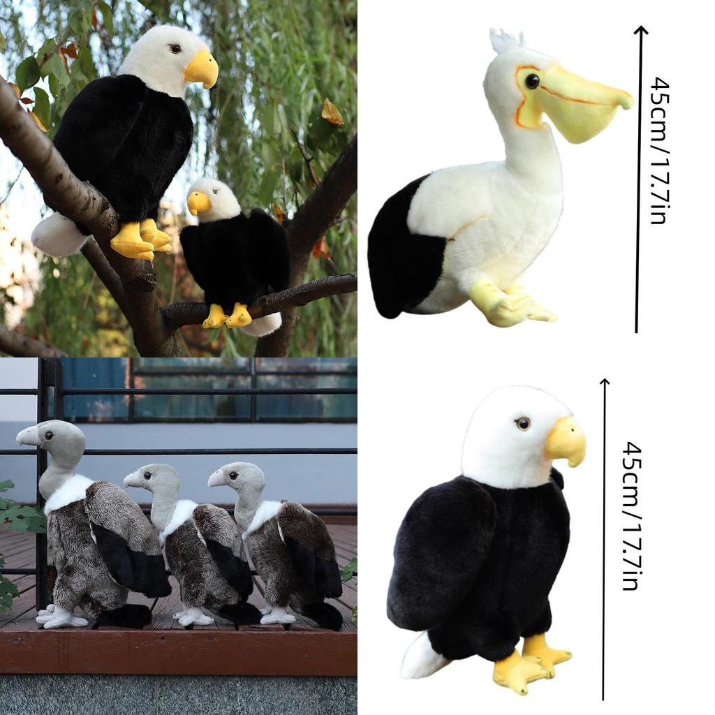 Realistic Eagle Plush Toy For Wildlife Enthusiasts 25cm/35cm/45cm