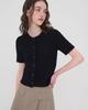 SISTERHOOD Cable Knit Cardigan - Black