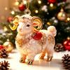 2D Flat Goat Hanging Ornament 1Pc Premium Acrylic Animal Pendant for Christmas Winter Holiday Home Decor