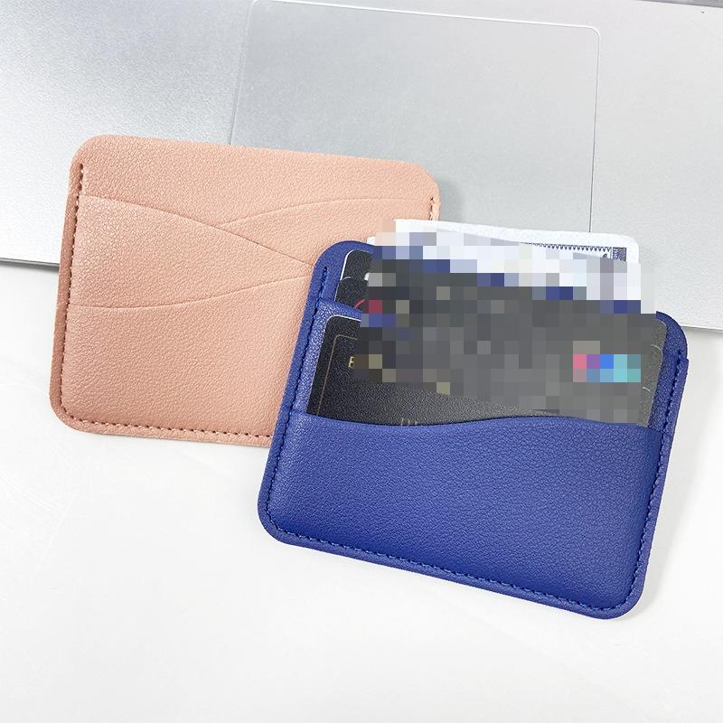 4 Card Slots Wavy Thick Pvc Leather Card Holder Card Holder Large-capacity Soft Leather Card Holder Ins Female