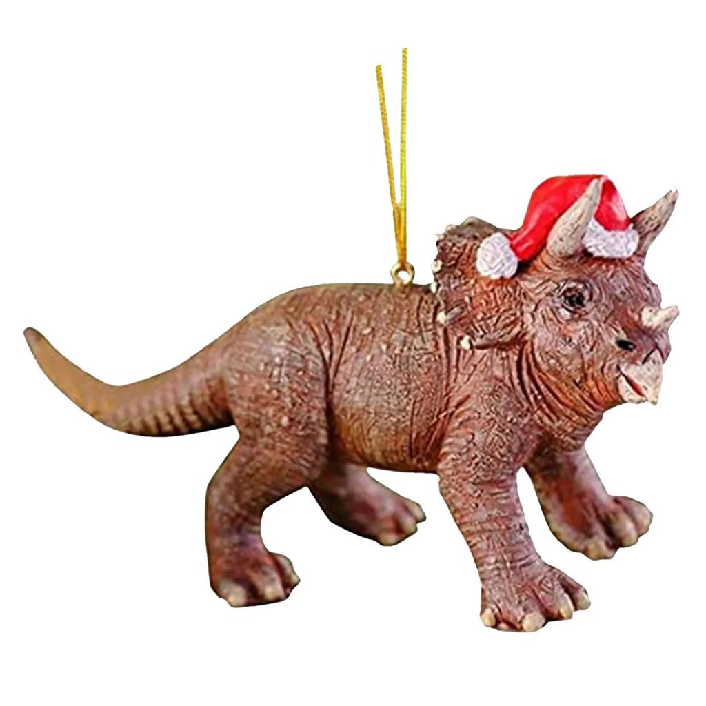 Dinosaur Christmas Ornaments Xmas Tree Christmas Decorations Creative Decoration Pendant Accessories New Year Party 2024