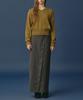 Rosiro Stripe Wrap Skirt Gray