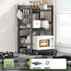 Adjustable Pull-out Microwave Oven Rack – Multi-functional Stainless Steel Shelf for Kitchen Countertop Cookware Storage