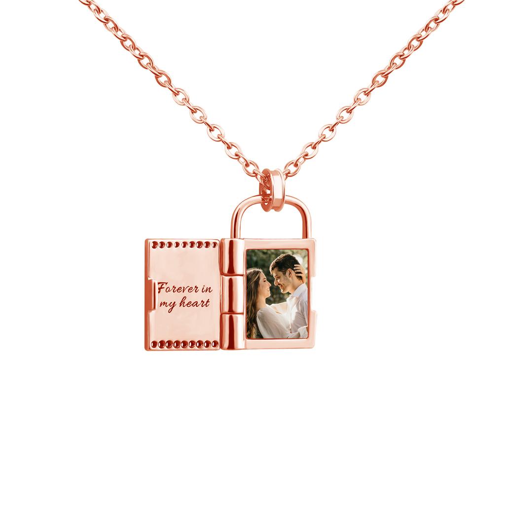 Custom Photo Envelope Necklace Can Opend Personalized Engraved Name Necklace Pendant Necklace Unique  Gift Memorial Gift
