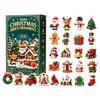 Calendario dell'Avvento di Natale 24 Giorni Mini Ornamenti in Mattoncini Unici Blocchi da Costruzione Fai da Te Scatola Regalo Countdown Decorazioni per la Casa di Natale