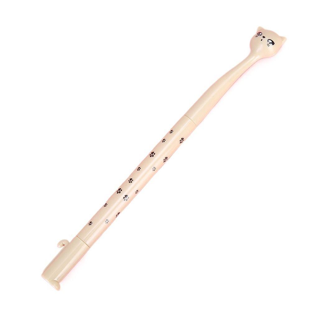 

Черная гелевая ручка с кошкой на высокой ножке 0,5 мм Гелевая ручка Роллерная ручка Студенческая нейтральная ручка коричневый