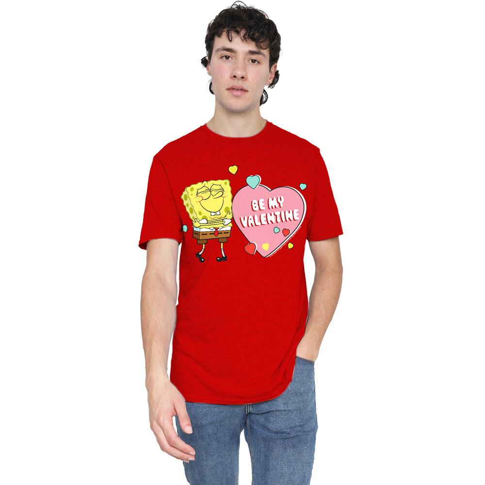 Spongebob Be My Valentine T-Shirt S-2XL-Red XL