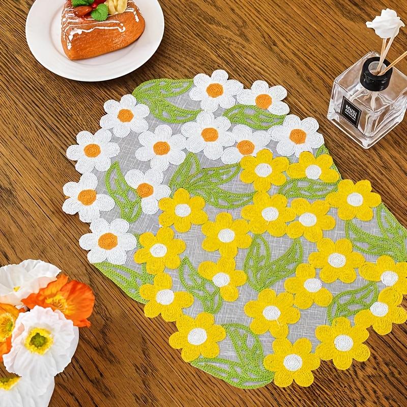 30cm*30cm Table Mat Placemats Ornament Insulation Pad Slip-resistant Meal Mat Rural Style Home Decorations