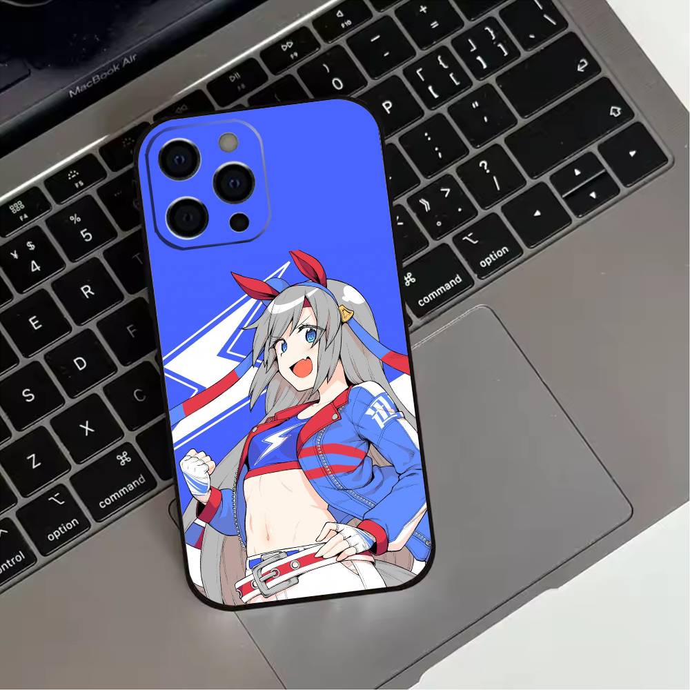 O-Oguri Cap Tamamo Phone Case For iPhone 17,16,15,14,13,12,11 Plus,Pro Max,XS,Soft Silicone Black Cover