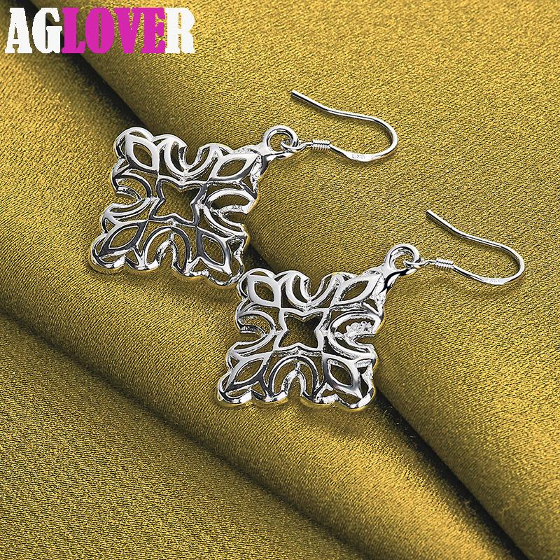 Bijuterii cercei cu pandantiv cu geometrie din argint 925