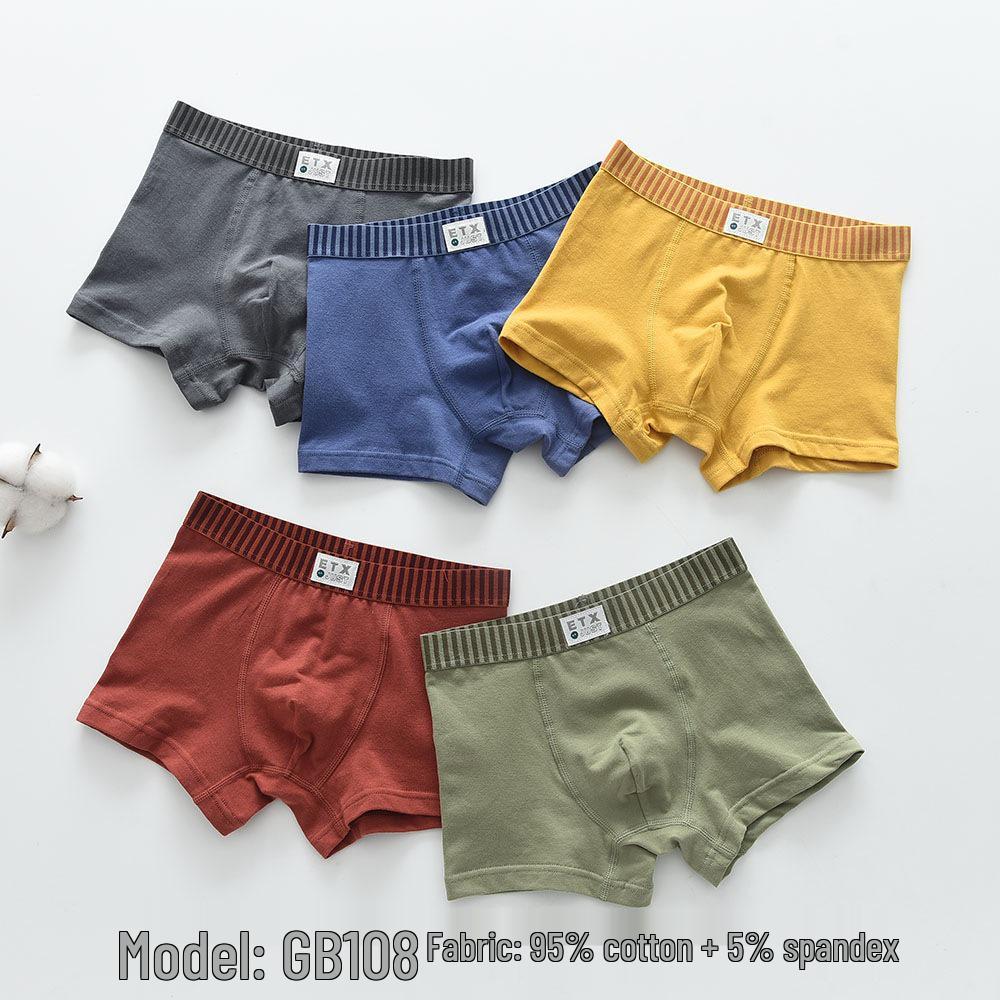 ETX Boys' Cotton Boxer Briefs - Mid-Waist Underwear for Children and Teens