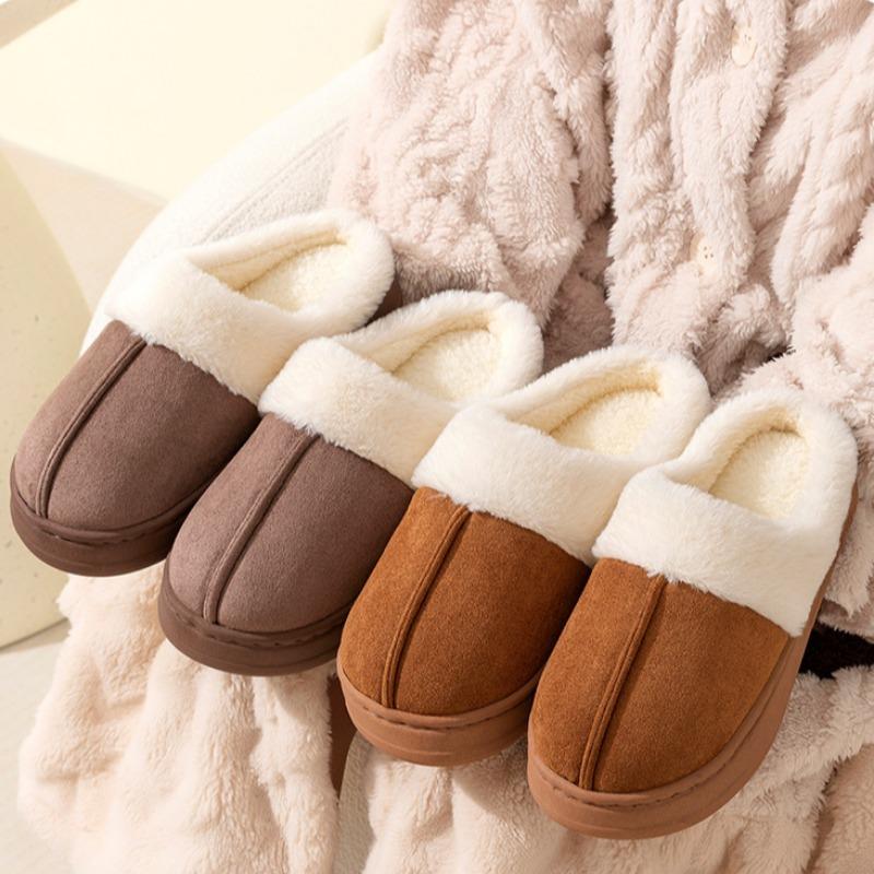 Cotton Slippers Winter Thick Soled Warm Couple Slippers Plush Slippers