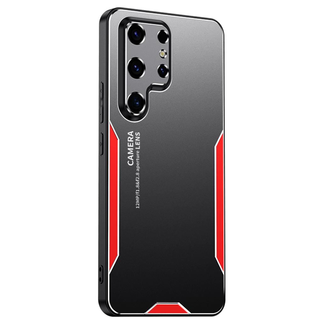 For Samsung Galaxy S24 Ultra Matte Case Scratch-proof Aluminium Alloy+TPU+PC Phone Back Shell