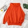 2023 Autumn/Winter Solid Color Plus Velvet Loose Pullover Hoodie