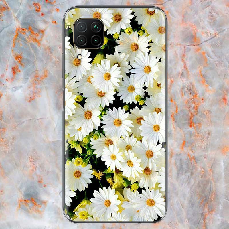 Sommer Gänseblümchen Sonnenblume Für Huawei Mate 40 30 20 20X 10 RS P Smart 2021 2020 Z S Pro Plus Lite 2019 Handyhülle Schale