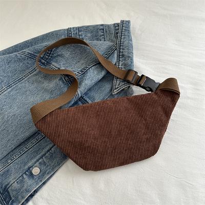 Breast Bag Student Bag Commuter Shoulder 2025 Bag Women's Corduroy Japanese Messenger Bag New Autumn and Winter Out