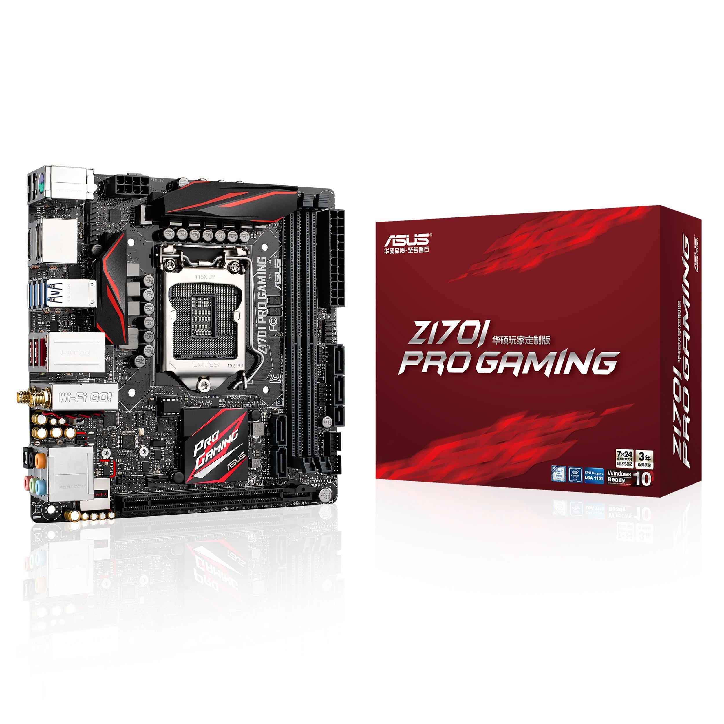 

Ігрова материнська плата ASUSTeK Intel Z170, сумісна з LGA1151 Z170I PRO GAMING [ITX]