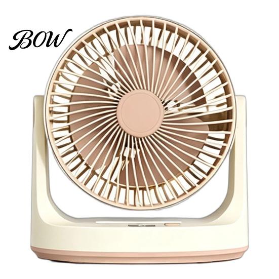 Quiet Office Fan Desktop Air Circulation Fan, 5 Speed Portable USB Desk with 1800mAh Battery Compact & Digital Display, Personal Cooling for