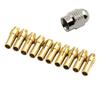 11pc Brass Chuck Silver Nut Electric Grinding Drill Bit Clamp Mini Drill Bit Chuck Electric Tool Accessory Set