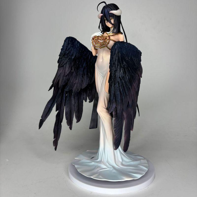 New Gk Statue 24cm Overlord Albedo Pure White Devil Girl Figurine Model Collection Desktop Ornament Boy Birthday Gift Fans