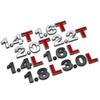 1Pcs 3D Metal 45mm 25mm DIY Letters Alphabet Emblem Numbers Chrome Labeling Car Sticker Digital Badge Accessories Motorcycle