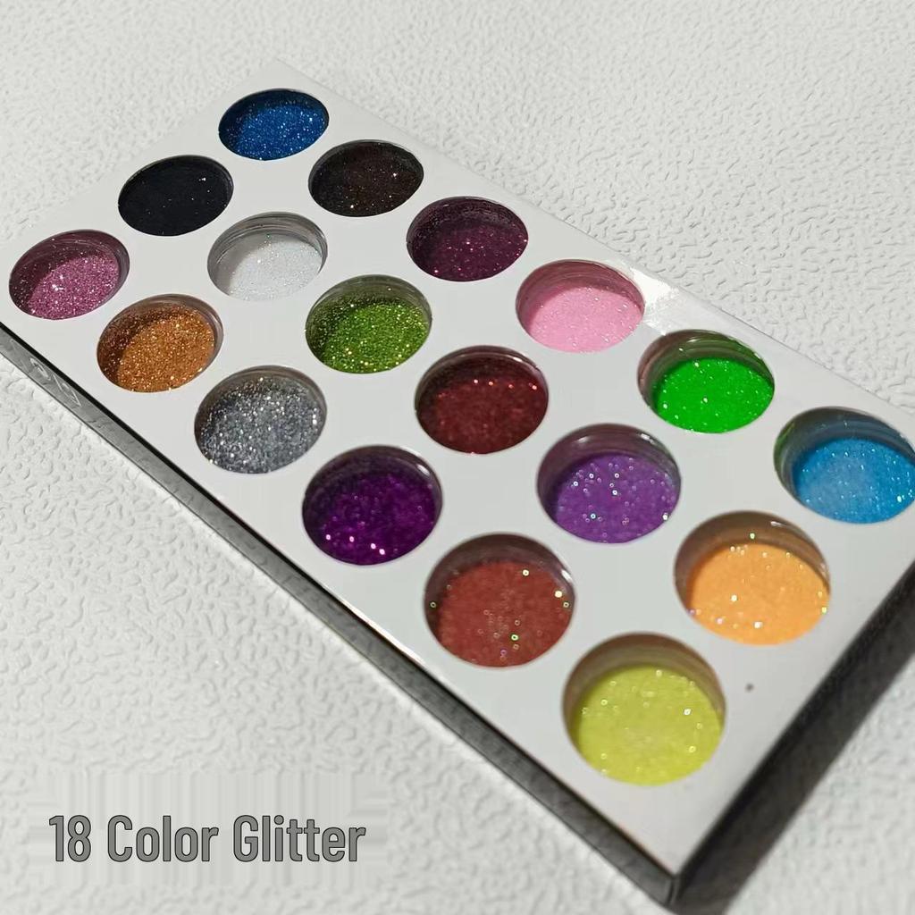 12-Color Crystal Nail Powder Glitter Set