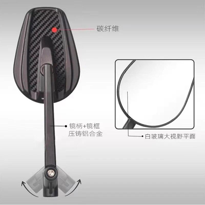 True Carbon Fiber Motorbike Moto Rear View Mirrors For Melalisa150 Longjia Victoria Sixties300i/150 Mirror Motorcycle Rearview