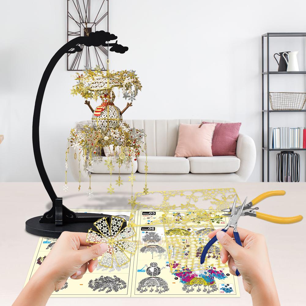 Piececool 3D Puzzle Metallmodell Vier Jahreszeiten Laterne Modellbausätze DIY-Bausatz Puzzlespiel für Erwachsene Teenager Geschenke