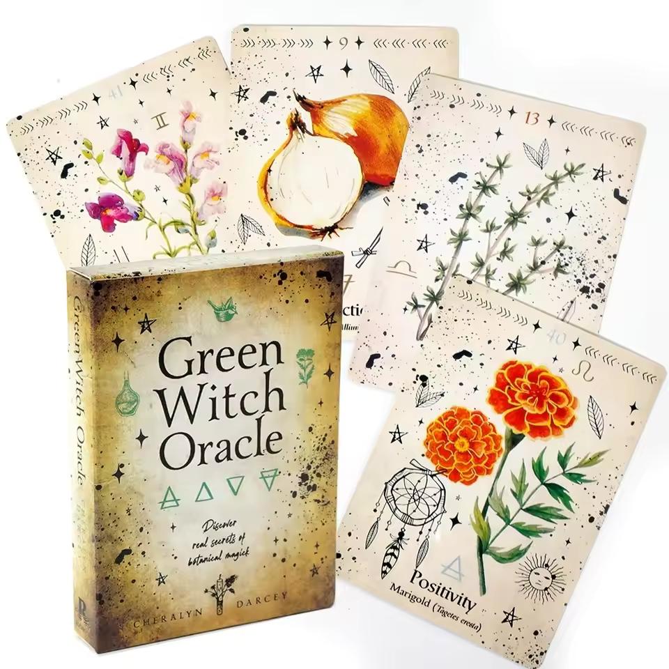 Green Witch's Oracle Deck Embrace Wisdom and Insight Witchcraft Series Tarot Cards
