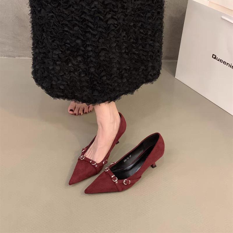 

Модные Сексуальные Женские Туфли-Слингбэки на Высоком Каблуке с Леопардовым Принтом Лето 2025 Туфли-Лодочки с Острым Носком и Средним Каблуком Сандалии Туфли с Острым Носком и Неглубоким Вырезом 38 вино красного