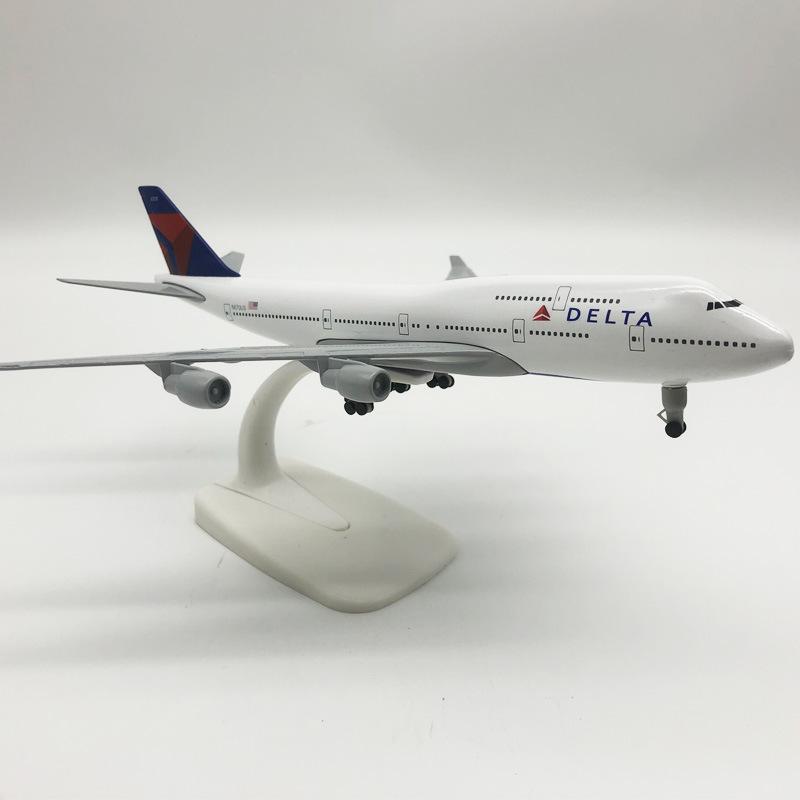 Scale Model Airplane 20cm Metaallegering Voor Delta Luchtvaart Model 747 B747 Vliegtuig Model Statisch Ornament Plane