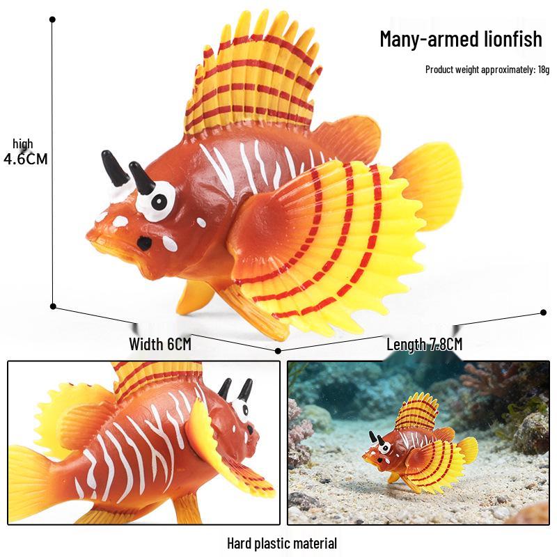 Ocean Wildlife Simulation Toy Set: Sea Turtle, Shark, Whale, Sea Lion, Tiger Shark, Manta Ray, Seal, Grouper.