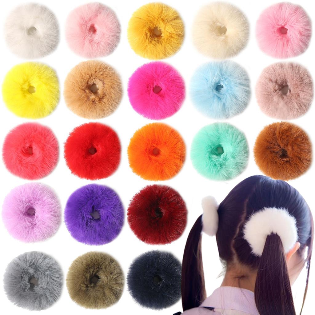 3Pcs/Lot Korean Winter Large Hair Bands For Women Girl Elastic Hair Ring Fashion Scrunchies Dating Party Headdress Accessories