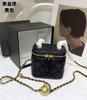 Rhombus chain bag 2024 new sheepskin box bag genuine leather women's bag mini lipstick bag shoulder messenger bag