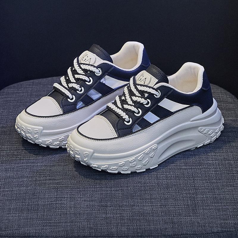 Korean Version of Summer New Dad Women's Shoes Trendy Student Breathable Sports Shoes Thick Sole Height-enhancing Leisure