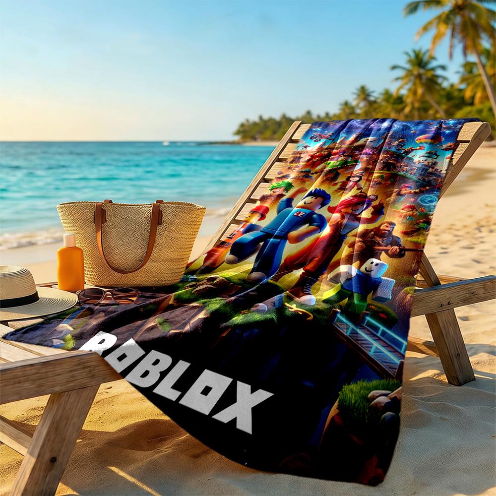 Roblox Beach Towel Super Soft Microfiber Quickdry Fabric Comfortable Lightweight Suitable for Swimming, Gym, Camping, Yoga Vacation