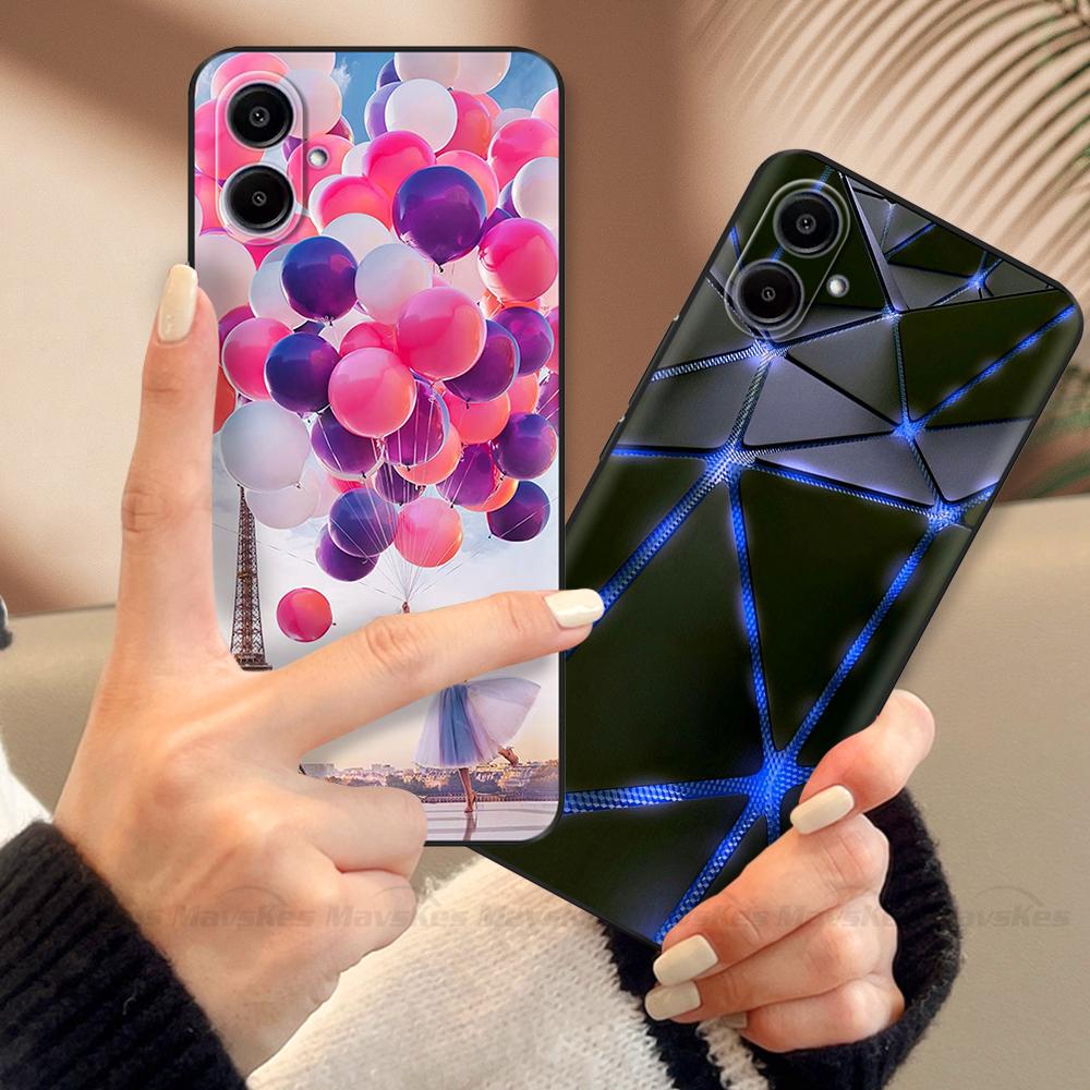 For Samsung A07 4G Case Beautiful Flower Protective Anti-fall Silicone Phone Back Cover For Samsung Galaxy A07 Cases A 07 Fundas